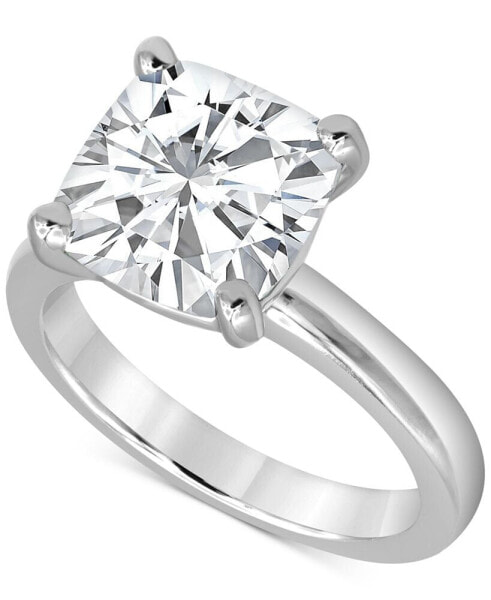 Certified Lab Grown Diamond Cushion-Cut Solitaire Engagement Ring (5 ct. t.w.) in 14k Gold