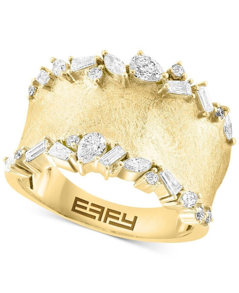 EFFY® Diamond Multi-Cut Textured Statement Ring (5/8 ct. t.w.) in 14k Gold