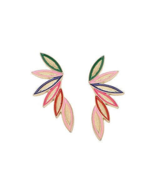 Women's Gold Wing Drop Earrings