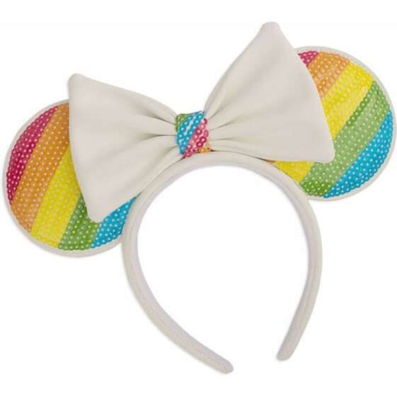 LOUNGEFLY Disney Rainbow Minnie Ears Headband