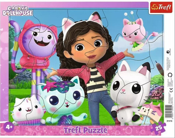 Trefl Puzzle 25el ramowe Poznaj Gabi. Koci Domek Gabi. Gabby's Dollhouse 31415 Trefl