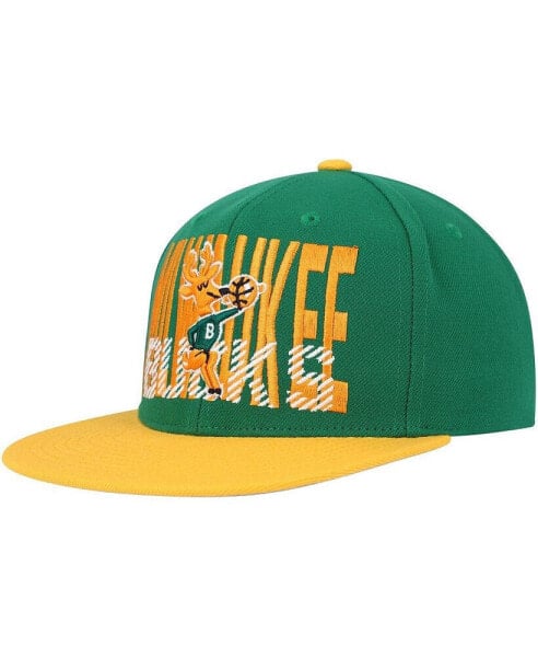 Men's Hunter Green Milwaukee Bucks SOUL Cross Check Snapback Hat