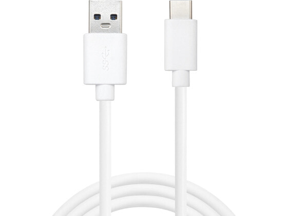 Переходник USB-C 3.1 > USB-A 3.0 1M Sandberg - 1 м - USB A - USB C - USB 3.2 Gen 1 (3.1 Gen 1) - Male/Male - белый.