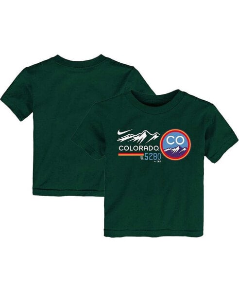 Toddler Boys and Girls Hunter Green Colorado Rockies City Connect Graphic T-shirt