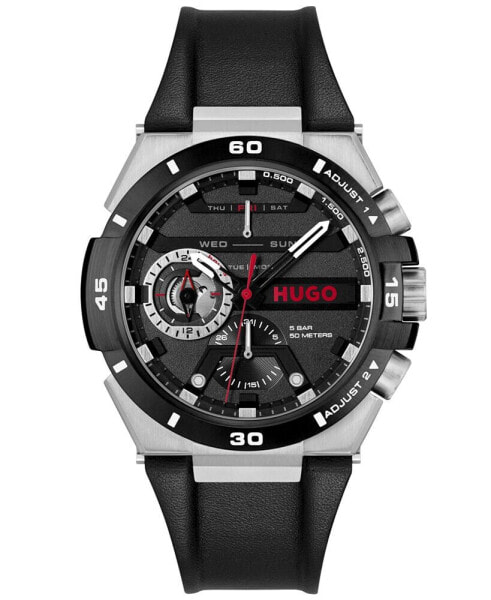 Часы Hugo Boss Wild Quartz Black Leather 46mm