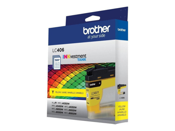 Brother INKvestment LC406Y Original Ink Cartridge Single Pack Yellow LC406YS