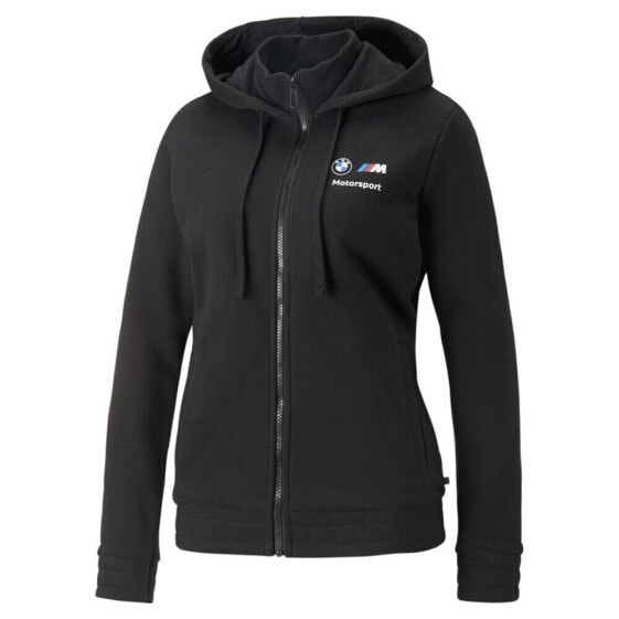 Puma Bmw Mms Full Zip Jacket Womens Black Casual Athletic Outerwear 53827901