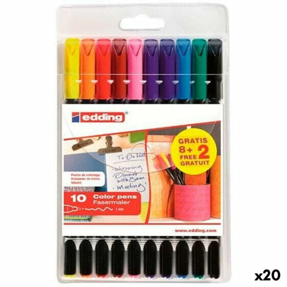 Set of Felt Tip Pens Edding 1200 Case (20 Units)