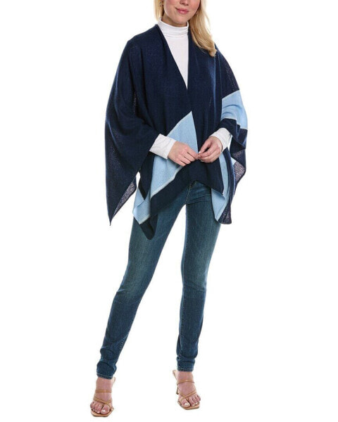 J.Mclaughlin Harriet Cashmere Poncho Women's Blue Os