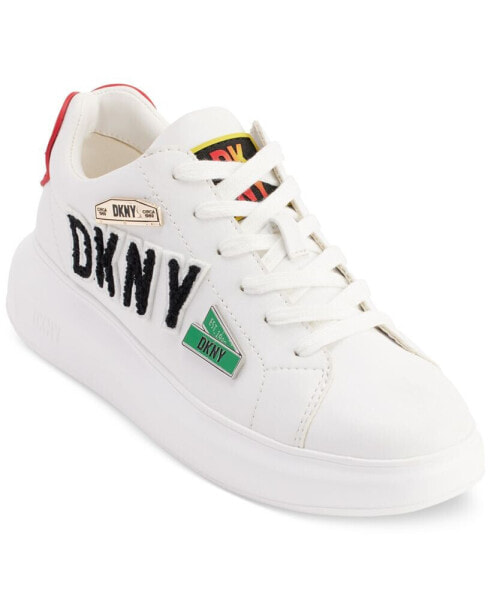 Jewel City Signs Lace-Up Low-Top Platform Sneakers