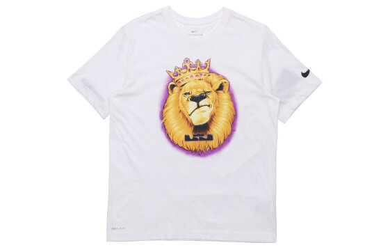 Nike LBJ Dry Tee 詹姆斯狮子王印花短袖T恤 男款 白色 / Футболка Nike LBJ Dry Tee T BV8316-100