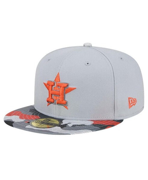 Men's Gray Houston Astros Active Team Camo 59FIFTY Fitted Hat
