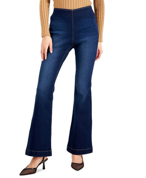 Petite Pull-On Flared Jeans, Created for Macy's