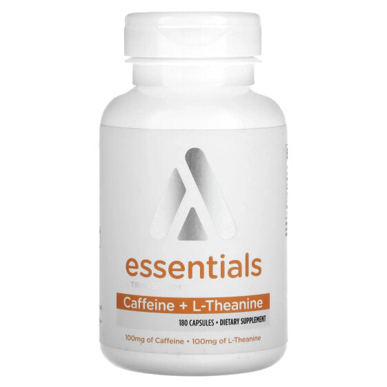 Essentials, Caffeine + L-Theanine, 180 Capsules