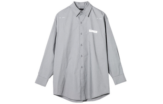 Рубашка ROARINGWILD серого цвета, стандартный воротник с семью кнопками, модель 011920213-02