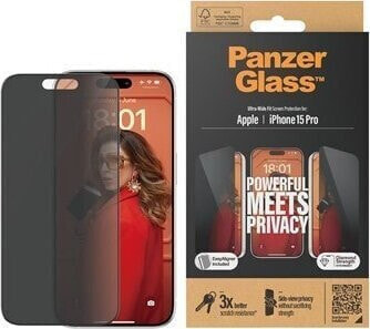 PanzerGlass PanzerGlass SP iPhone 15 Pro UWF Privacy m. Applikator