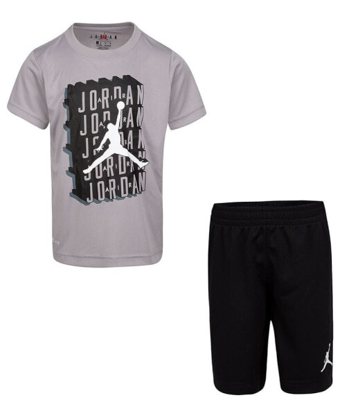 Little Boys 2-Pc. Dri-FIT Jumpman T-Shirt & Shorts Set