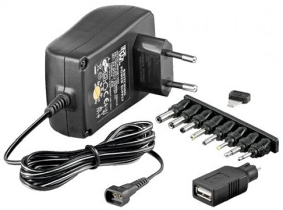 Techly IPW-NTS1500G адаптер питания / инвертор Для помещений 18 W Черный