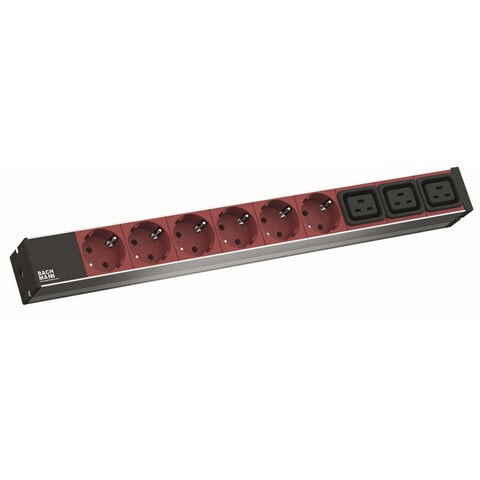 Bachmann 800.2333 - Basic - 1U - Aluminum - Black,Red - 9 AC outlet(s) - C19 coupler