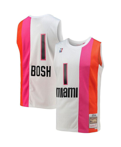 Men's Chris Bosh White Miami Heat 2011-12 Hardwood Classics Swingman Jersey