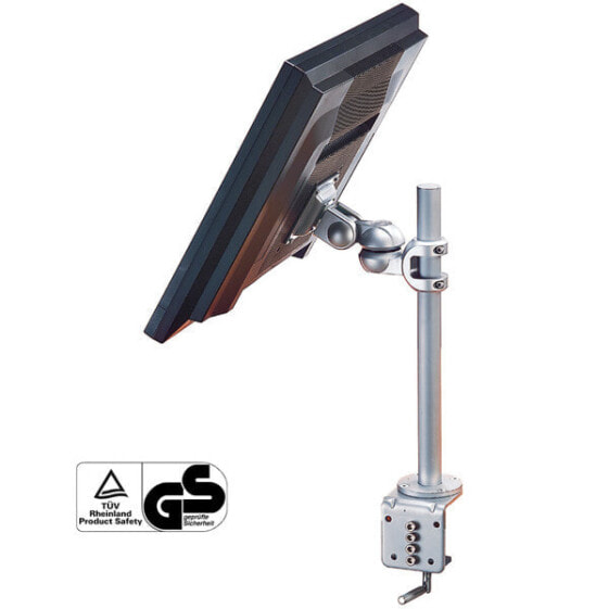 Кронштейн ROLINE Single LCD Monitor Arm - 2 Joints - Desk Clamp - 12 kg - 75 x 75 mm - 100 x 100 mm - Silver