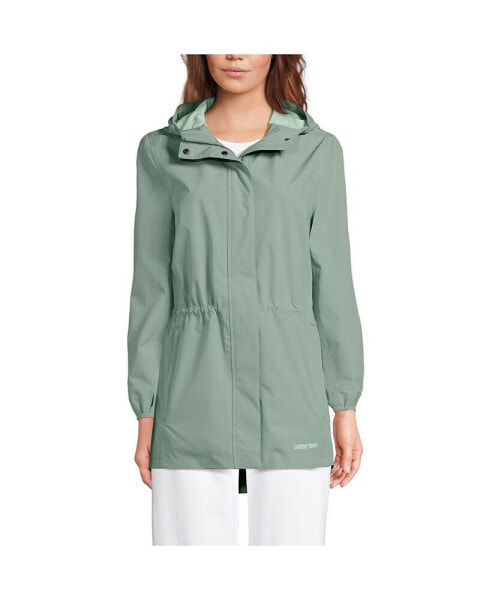 Petite Waterproof Hooded Packable Raincoat