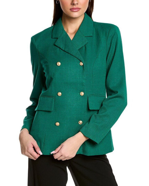 Gracia Double-Breasted Jacket Women's Green S
