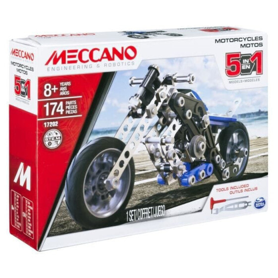 Конструктор пластиковый Meccano Мотоциклы - 5 моделей