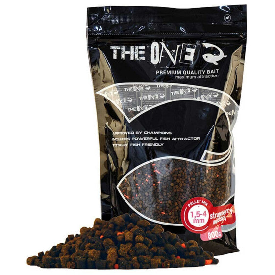 THE ONE FISHING Strawberry-Mussel Mix Pellets 800g