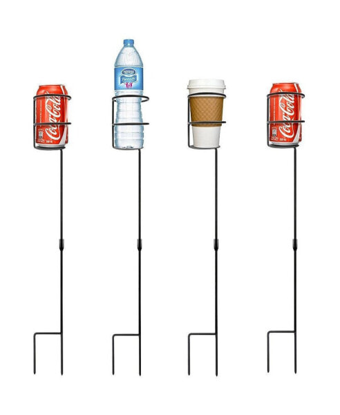 Outdoor Beverage Heavy Duty Drink Holder Stakes Set Of 4