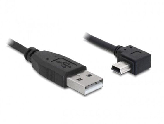 Delock 82683, 3 m, USB A, Mini-USB B, USB 2.0, Male/Male, Black