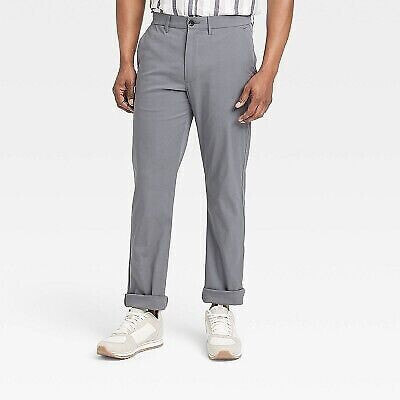 Men's Slim Fit Tech Chino Pants - Goodfellow & Co Thundering Gray 34x30
