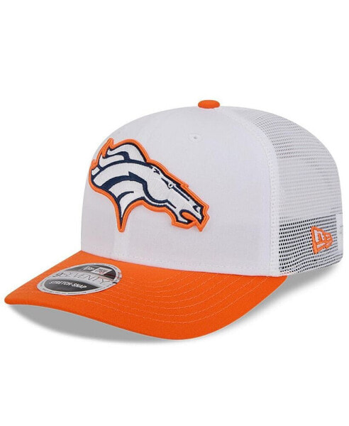 Men's White/Orange Denver Broncos 2024 NFL Training Camp 9SEVENTY Trucker Hat