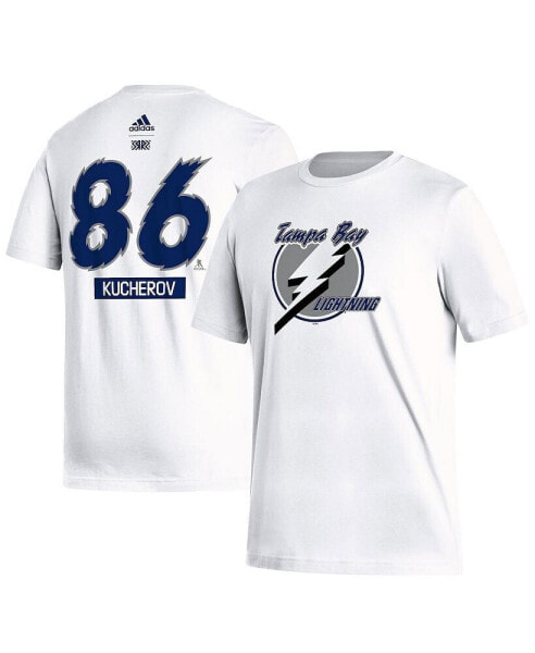 Men's Nikita Kucherov White Tampa Bay Lightning Reverse Retro 2.0 Name and Number T-shirt