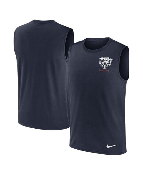 Men's Navy Chicago Bears Muscle Tank Top