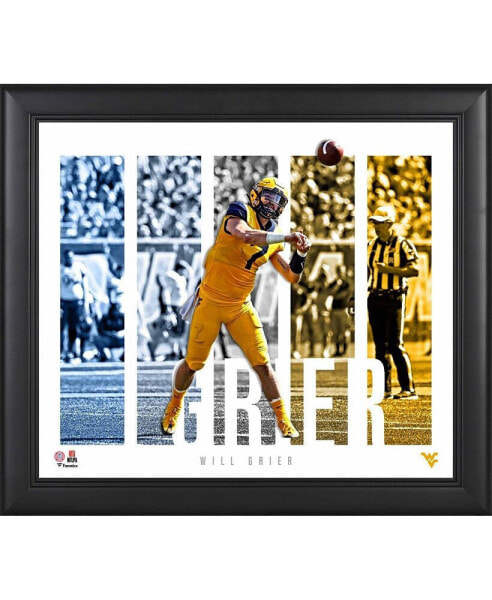 Will Grier West Virginia Mountaineers Framed 15" x 17" Player Panel Collage