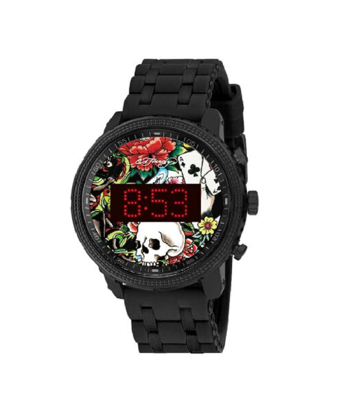 Часы Ed Hardy Black Silicone Watch 48mm