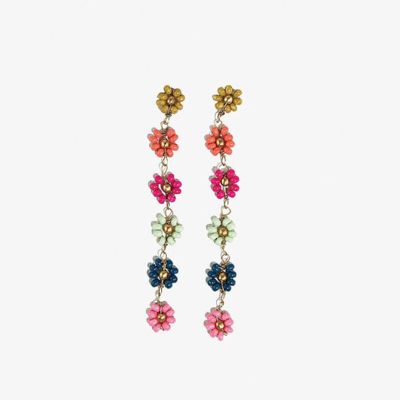 Amanda Daisy Beaded Drop Earrings