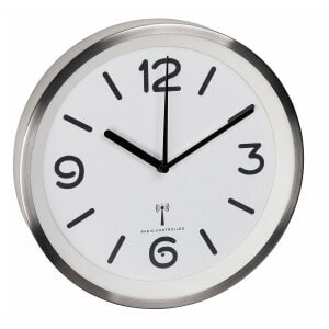TFA-Dostmann 60.3535.02 настенные часы Круглый Серебристый, Белый