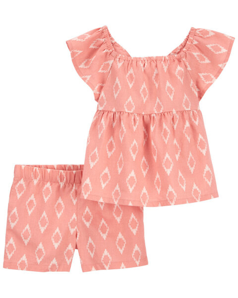 Baby 2-Piece Linen Outfit Set 12M