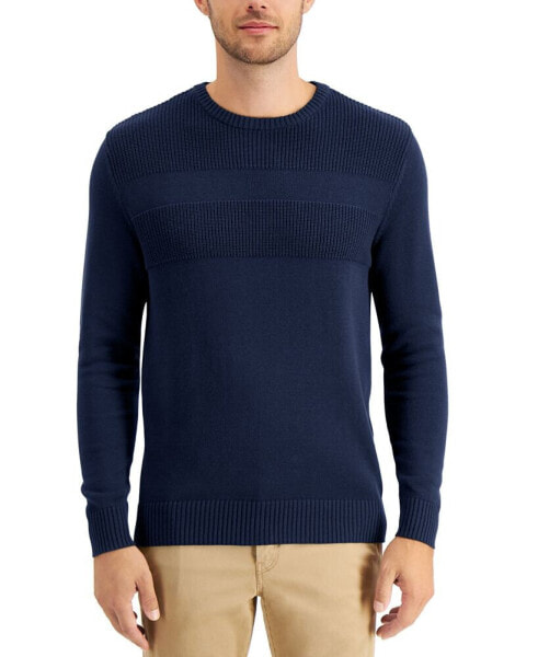 Men's Textured Cotton Sweater, Created for Macy's