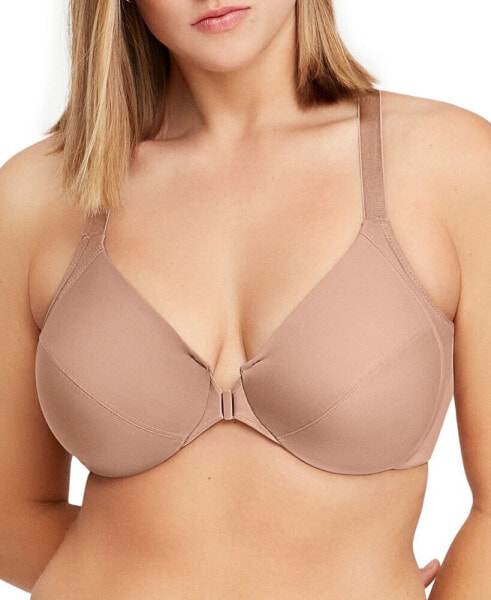 Women's Plus Size Front Close Wonder Wire Bra with Smoothing Back