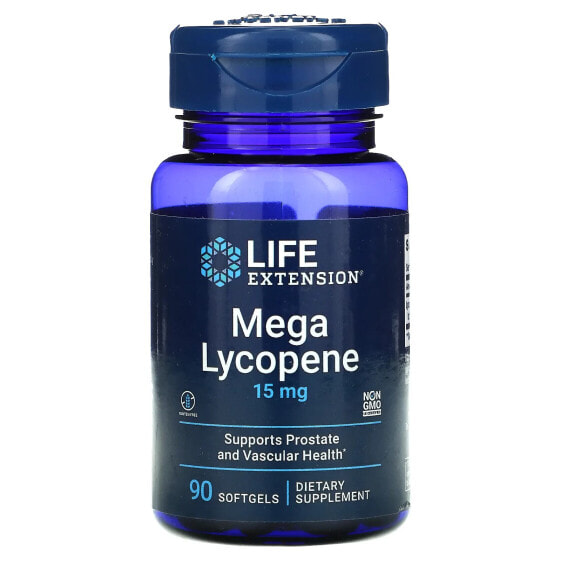 Витамин Mega Lycopene 15 мг, 90 капсул, Life Extension
