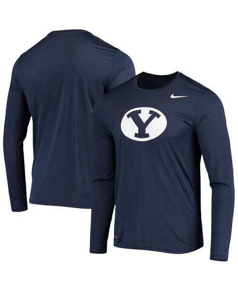 Men's Navy BYU Cougars School Logo Legend Performance Long Sleeve T-shirt