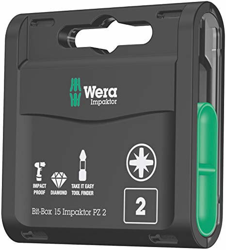 Бита для отверток Wera Bit-Box 15 Impaktor PZ 057763 15 шт
