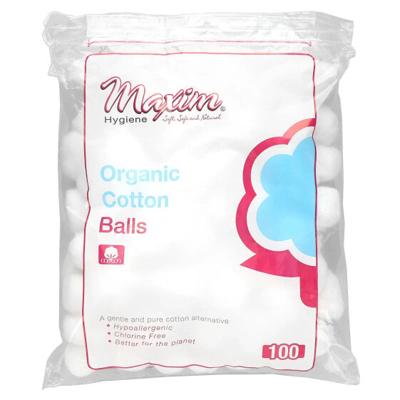 Organic Cotton Balls, 100 Count