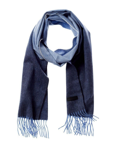 Bruno Magli Woven Ombre Cashmere Scarf Men's Blue Os