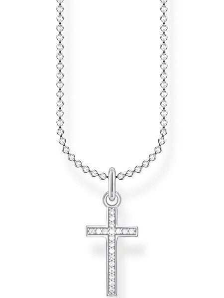Thomas Sabo KE2043-051-14 Cross Pave Ladies Necklace, adjustable