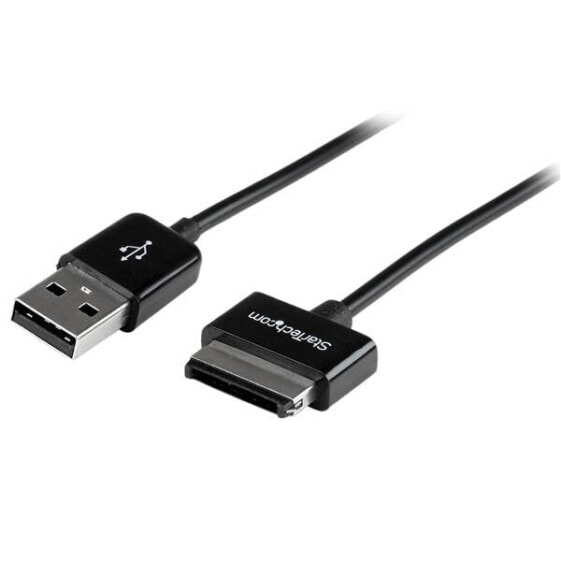 StarTech.com 3m Dock Connector to USB Cable for ASUS Transformer Pad and Eee Pad Transformer / Slider - Black - USB A - Asus 40-pin - 3 m - Male - Male