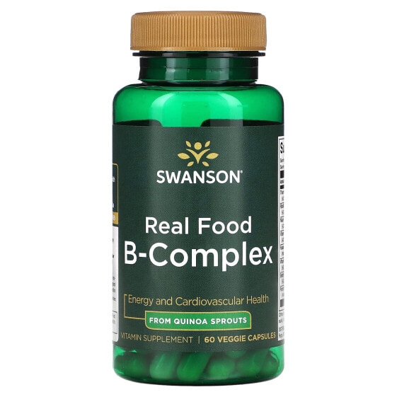 Витамины группы B Swanson Real Food B-Complex, 60 Вегетарианских капсул